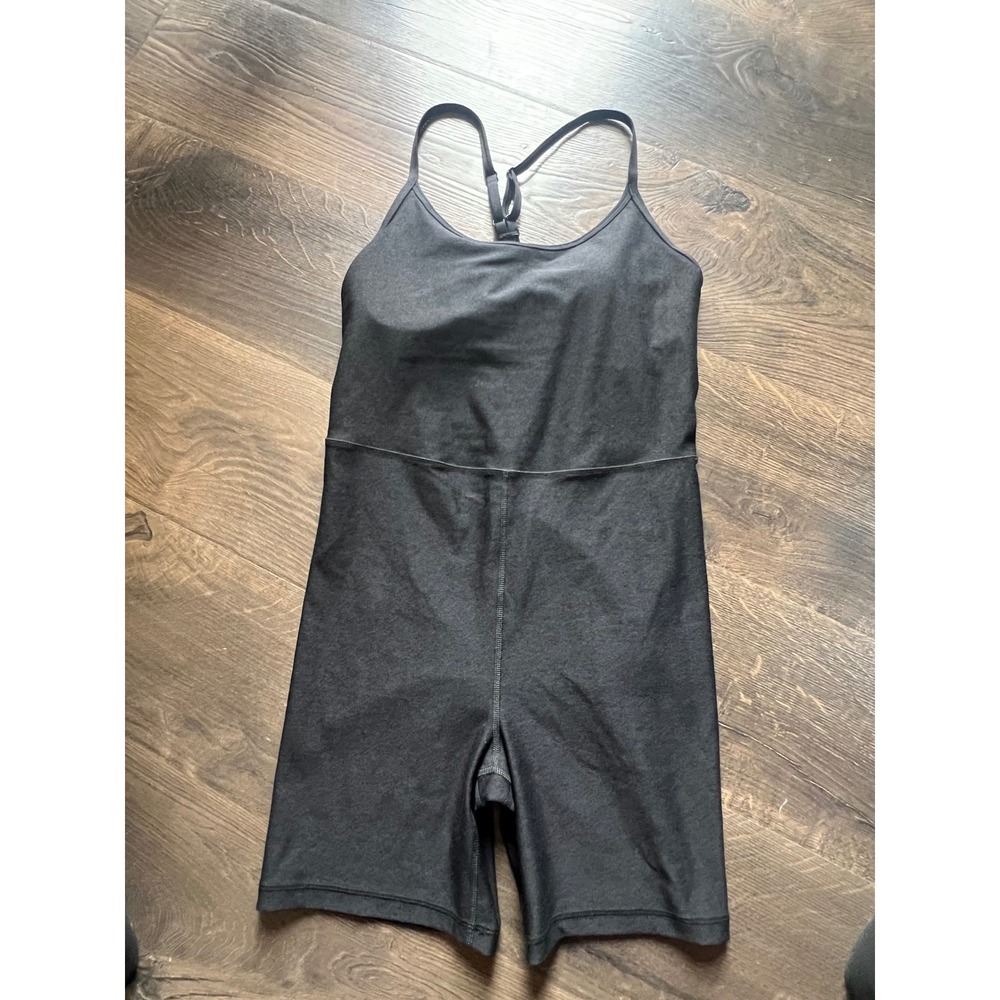 Old Navy Active Cloud+ Go-Dry Womens Bodysuit Black Medium Romper Biker Short